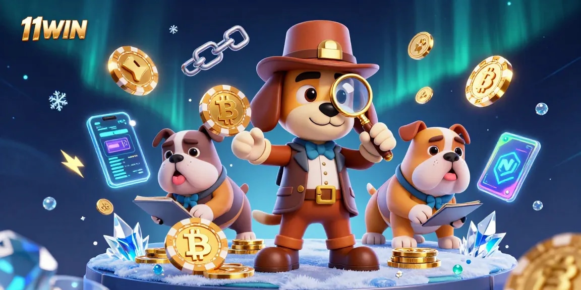 Unveil riches with the 11WIN detective duo hunting for poker chip clues amid crypto treasures.