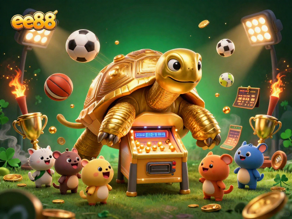 Experience thrilling gameplay with ee88 at this lively casino illustration featuring dynamic game elements.