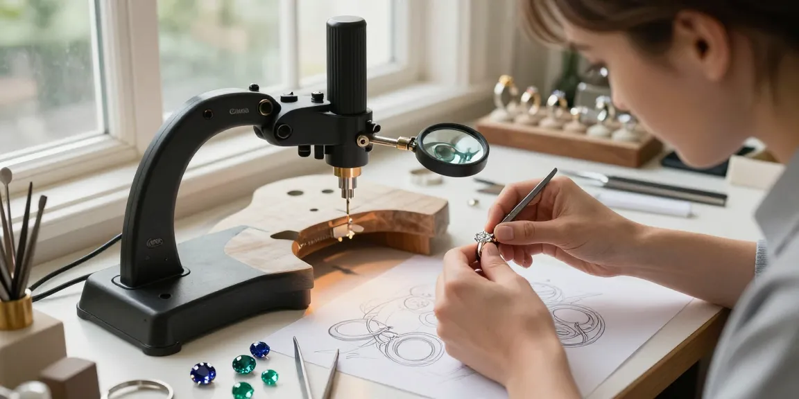 Luxury engagement rings online crafted by skilled artisans in an elegant jeweler's workshop.
