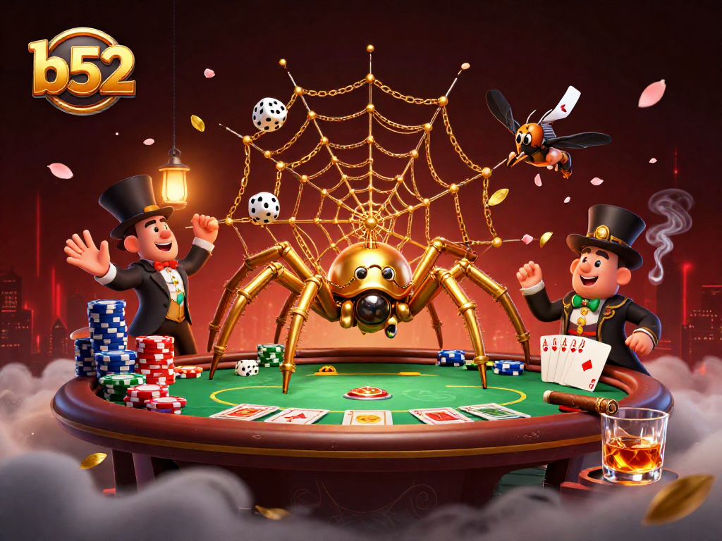 Experience thrilling wins with b52 in a vibrant casino scene filled with poker action and steampunk charm.