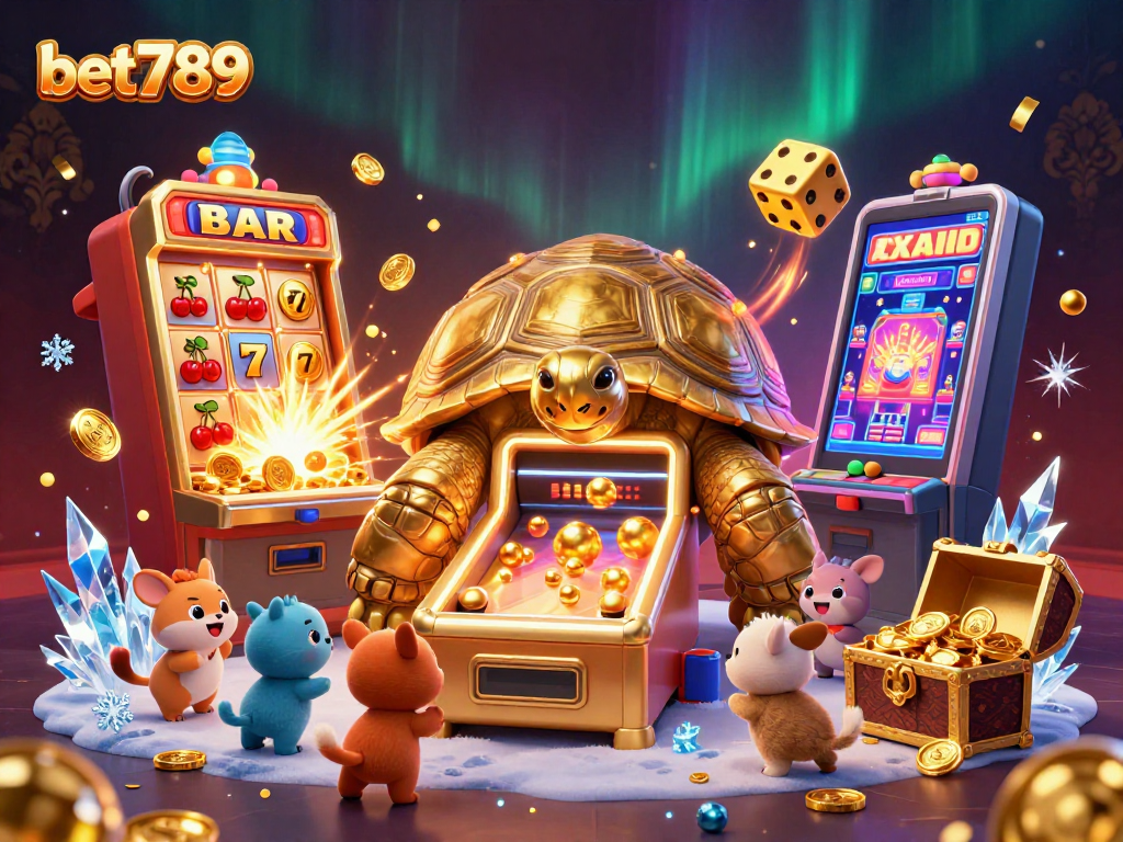 Experience thrilling fun at bet789 with a vibrant casino scene featuring colorful gaming elements.