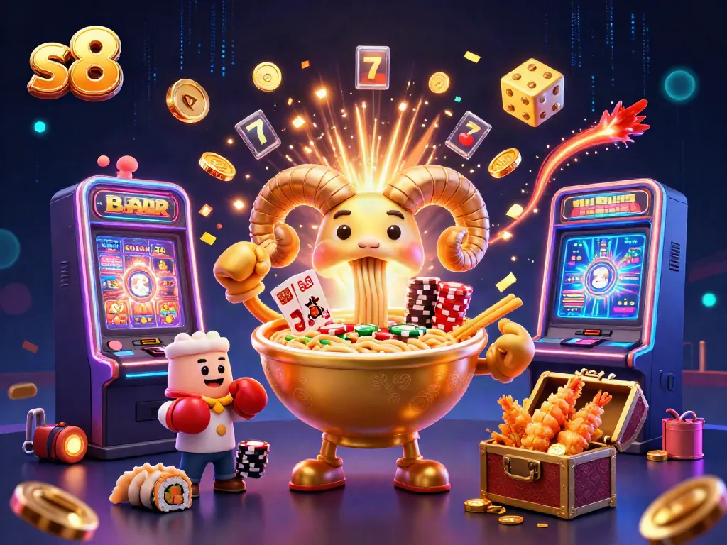 Engage in thrilling gameplay at s8 with a vibrant, action-packed casino scene.
