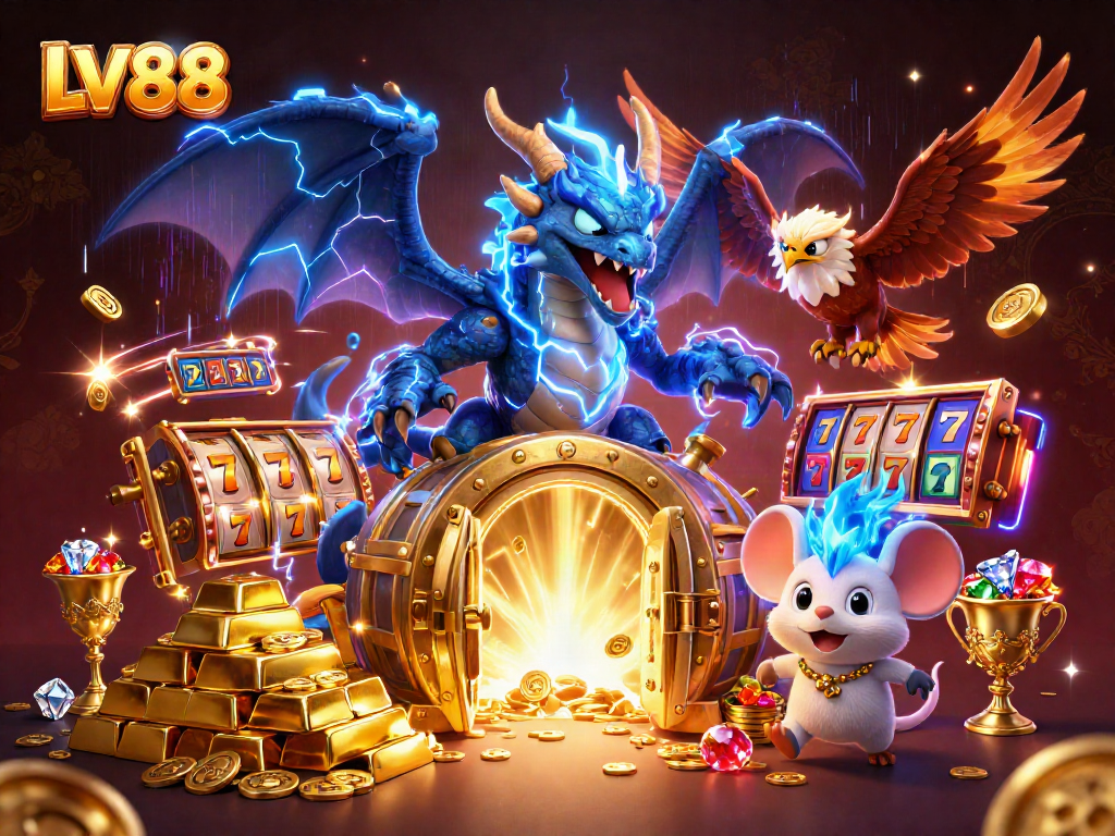 Experience exciting wins with LV88's vibrant casino scene featuring dynamic gameplay elements.