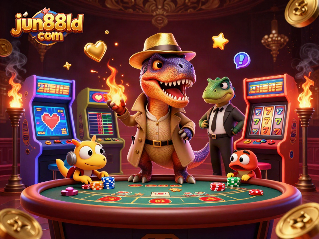 Experience thrilling gameplay at jun88ld com with a velociraptor card counter and a stegosaurus pit boss.