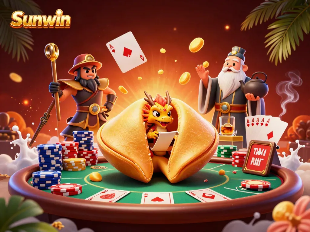 Experience the thrilling gameplay at Sunwin, featuring engaging poker scenes and dynamic elements.