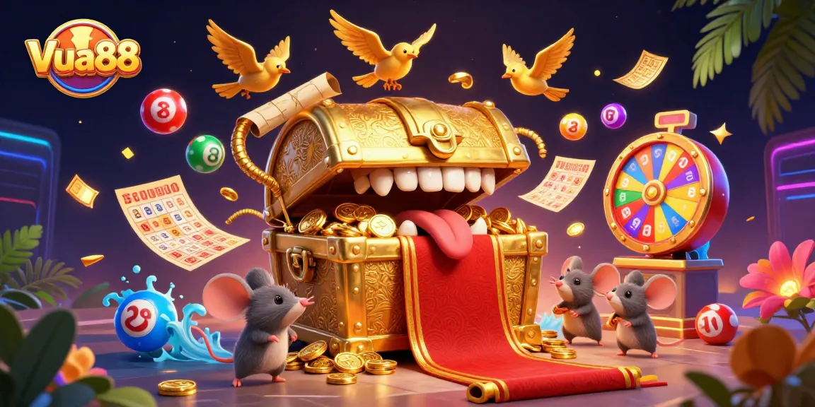 Engage in thrilling gameplay at Vua88 featuring cartoon treasures and lottery fun.