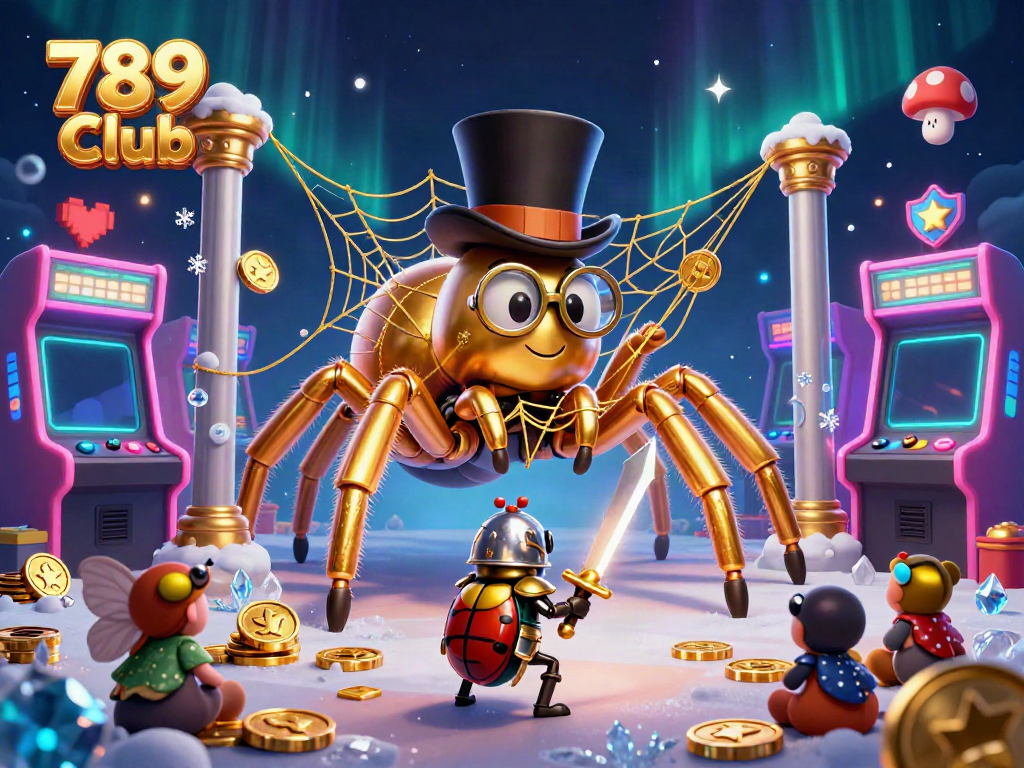 Experience 789 Club with a vivid scene of gaming characters amidst colorful casino elements