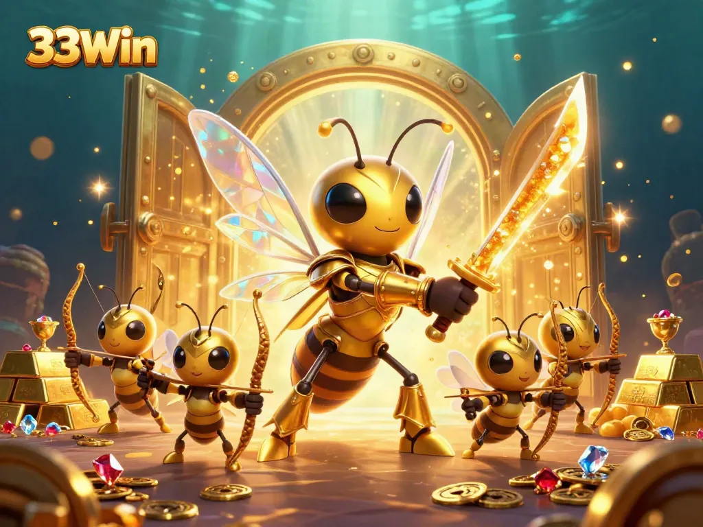 Win big at 33Win with exhilarating casino adventures featuring samurai hornets and treasure.