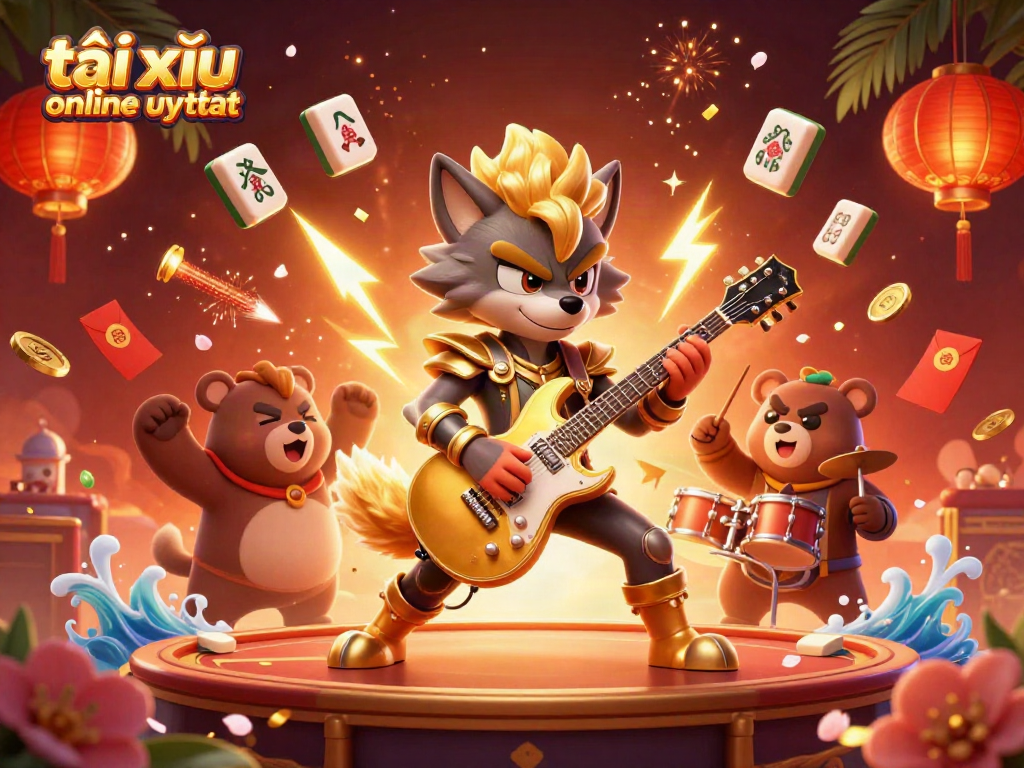 Experience the excitement of tài xỉu online uy tín with lively characters and festive elements.