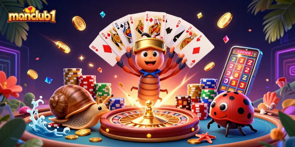 Experience thrilling gameplay at manclub1 with a lively scene showcasing dynamic casino action.