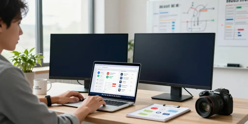 Workspace illustrating instant indexing strategies for digital marketing professionals.