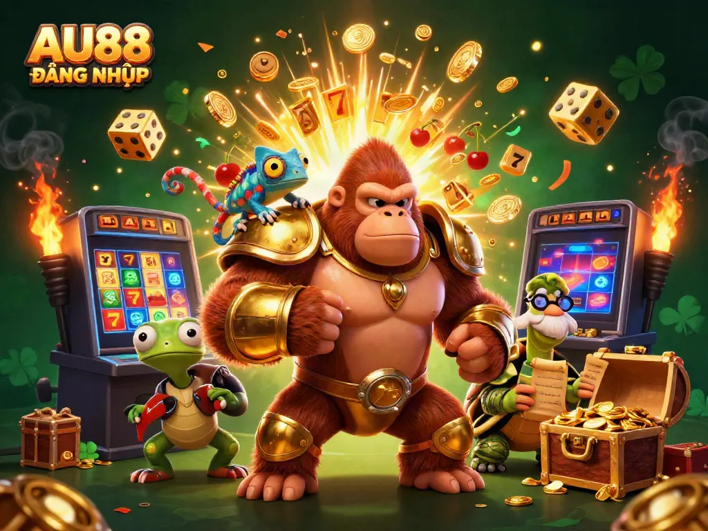 Experience the thrill of AU88 ĐĂNG NHẬP with exciting casino action featuring vibrant characters and dynamic game elements.
