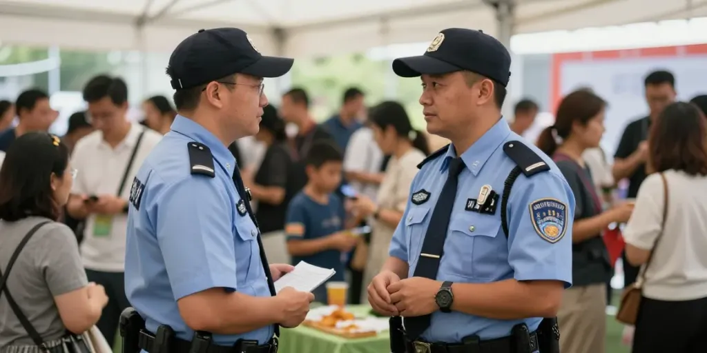 Security Guard providing professional oversight at a local event.