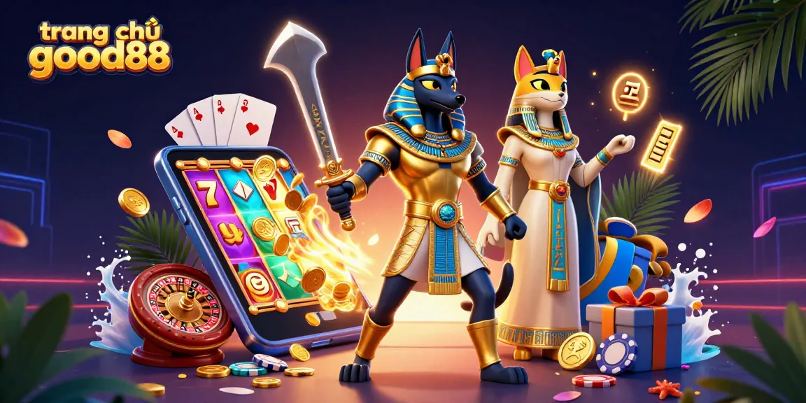 Spin vibrant games on the trang chủ good88 for thrilling casino adventures with Anubis and Bastet.