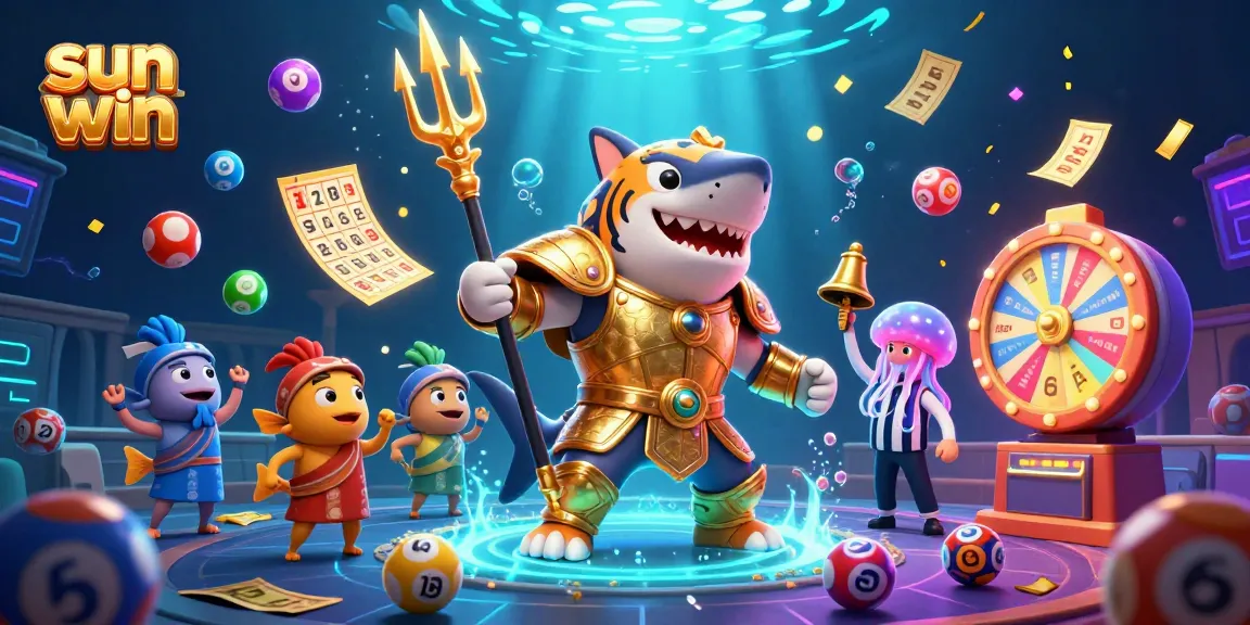 Engage in thrilling gameplay at sun win, featuring an underwater arena with colorful lottery balls and dynamic rewards.