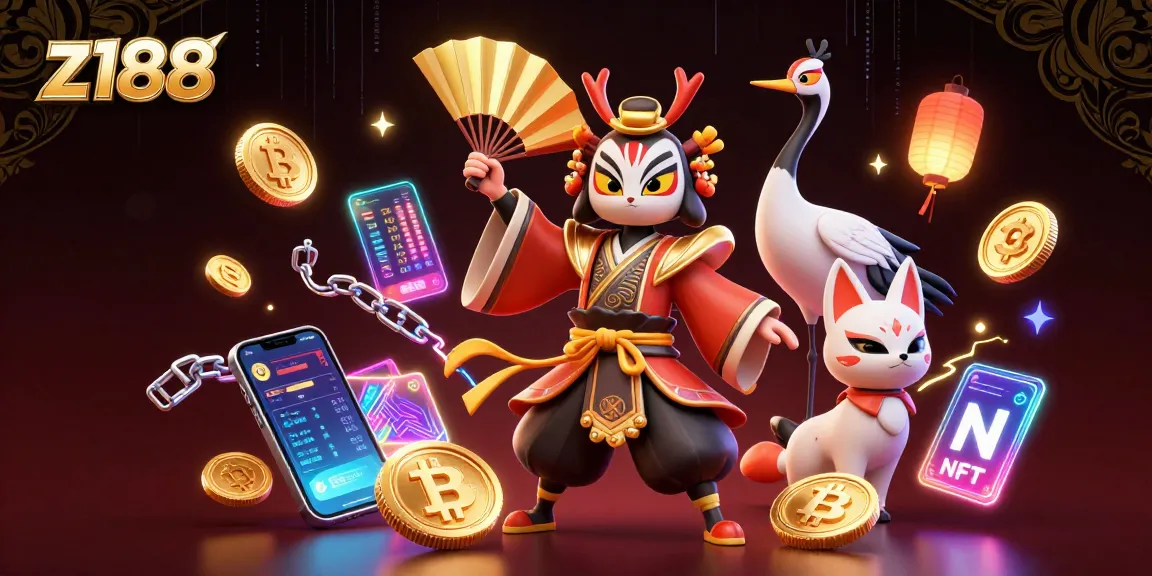 Experience z188's thrilling gaming atmosphere with vibrant characters in this dynamic casino illustration.
