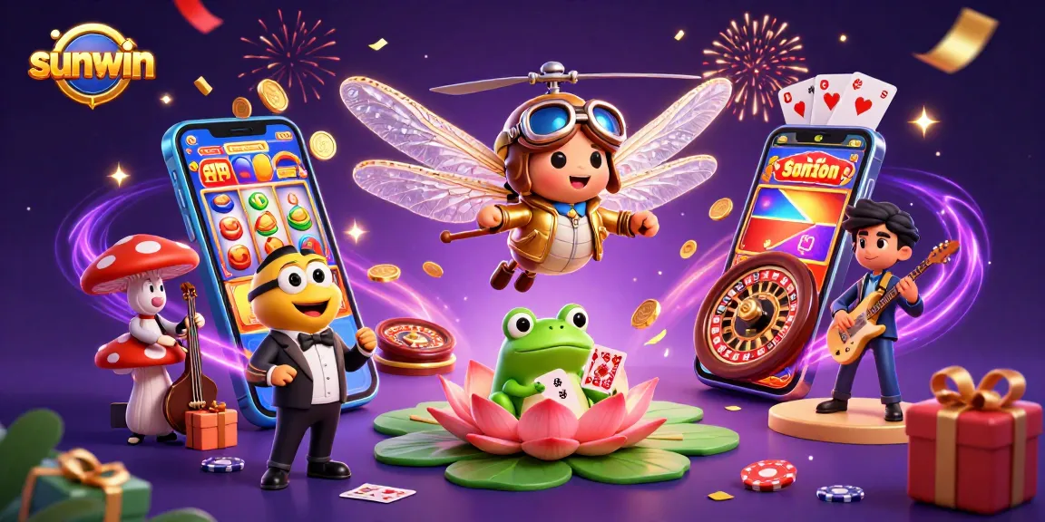 Experience the excitement of sunwin with engaging games and vibrant characters in a dynamic casino setting.
