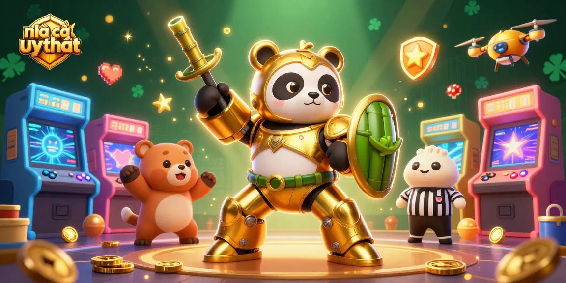 Experience the excitement of nhà cái uy tín with this vibrant 3D casino scene featuring dynamic characters and game elements.
