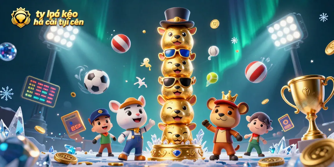 Engage with tỷ lệ kèo nhà cái trực tuyến through dynamic sports betting elements in a vibrant 3D scene.