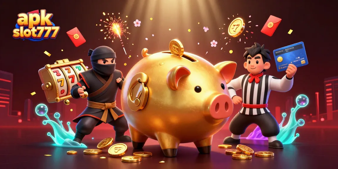 Experience the thrill of apk slot777 with dynamic characters and exciting casino elements in a vibrant scene.