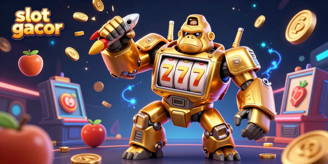 Experience thrilling slot gacor adventures with dynamic 3D casino illustrations featuring vibrant characters and game elements.